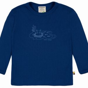 Loud&Proud Shirt Derby Rib mit Druck blau