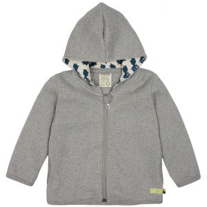 Loud&Proud Kapuzenjacke in Waffelstruktur grau