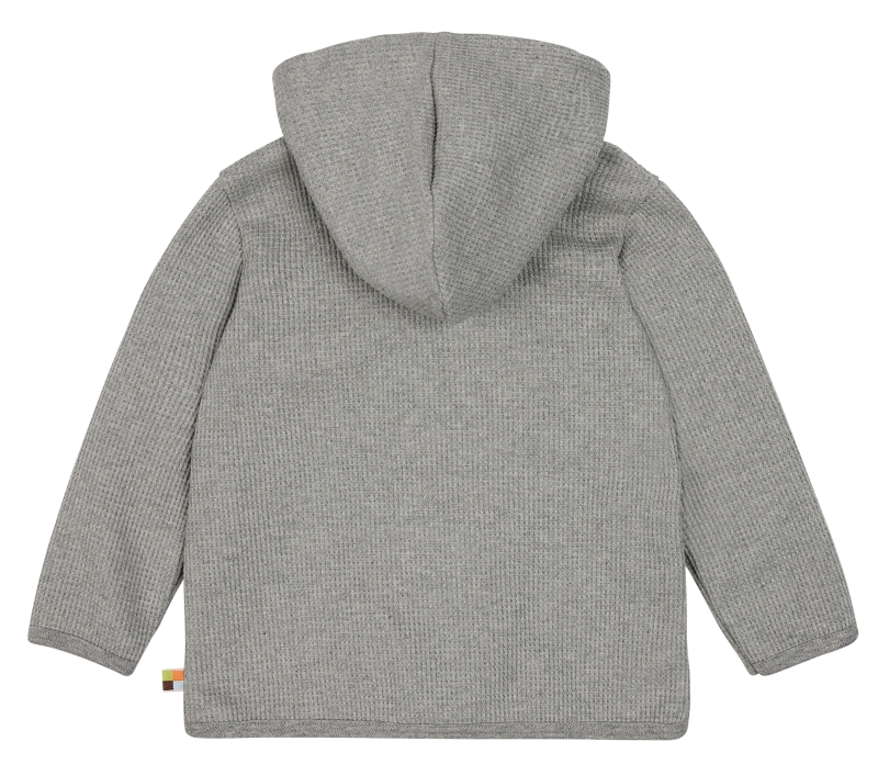 Loud&Proud Kapuzenjacke in Waffelstruktur grau – Bild 2
