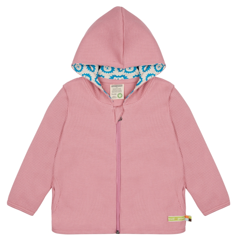 Loud&Proud Kapuzenjacke in Waffelstruktur sorbet