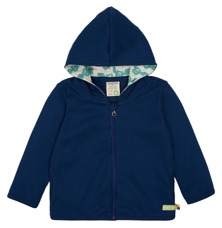 Loud&Proud Kapuzenjacke in Waffelstruktur marine