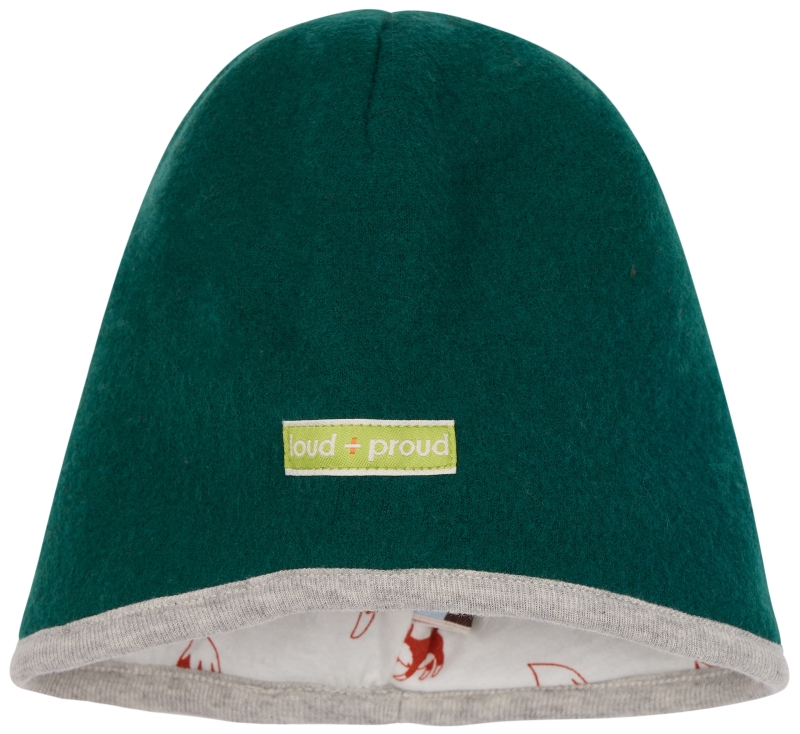 Loud&Proud Mütze Wollfleece aus Bio-Wolle grün – Bild 3
