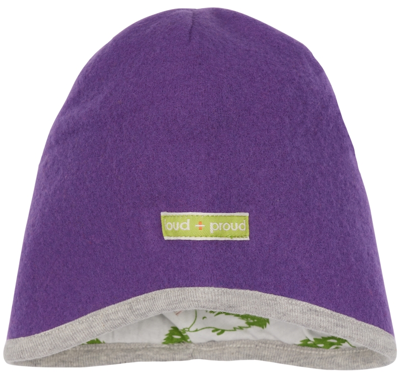 Loud&Proud Mütze Wollfleece aus Bio-Wolle violett – Bild 3