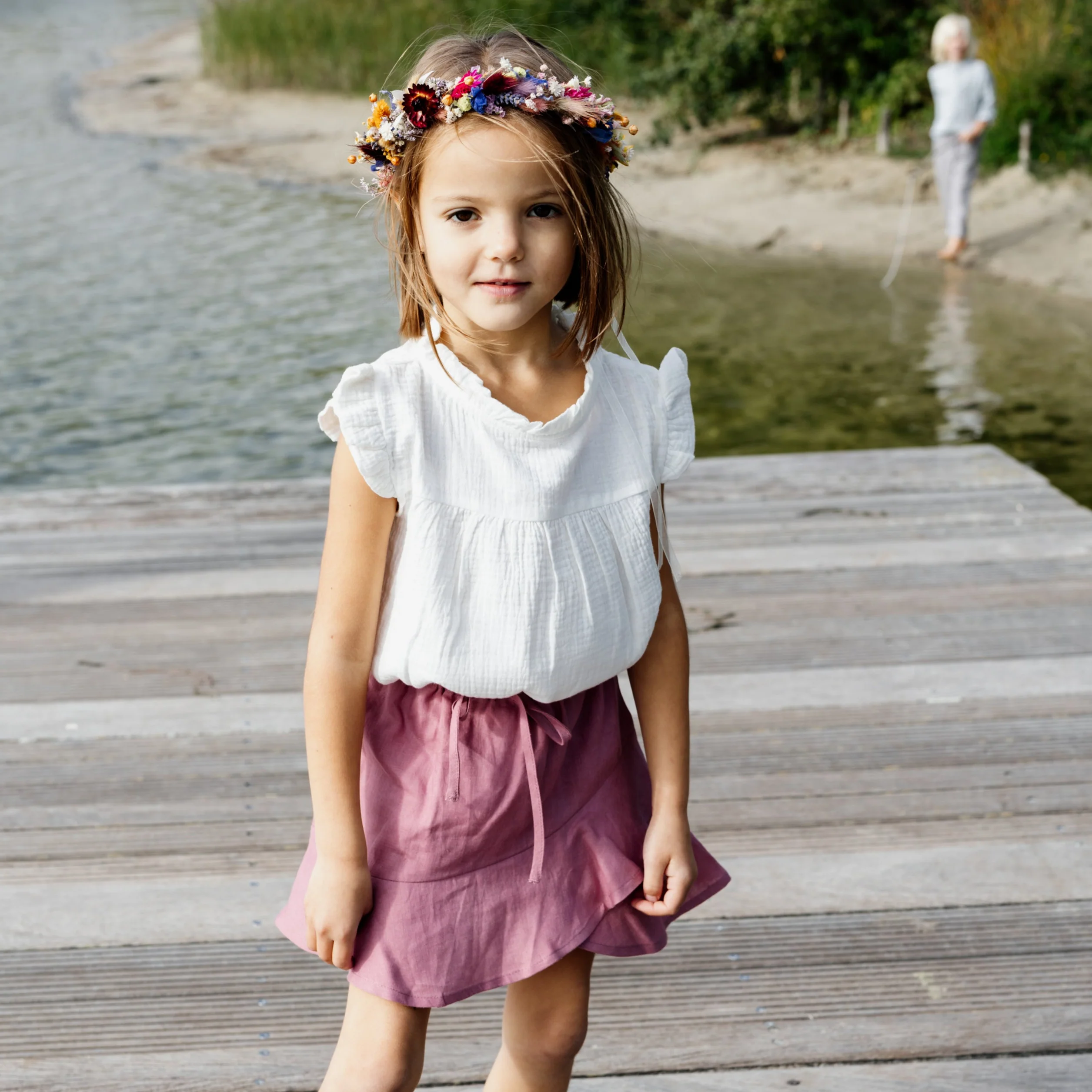 Lille Havn Musselin Bluse weiß – Bild 5