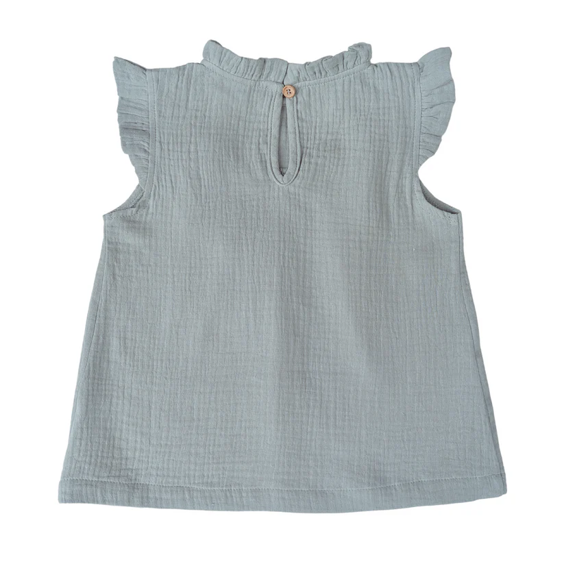 Lille Havn Musselin Bluse jade – Bild 2