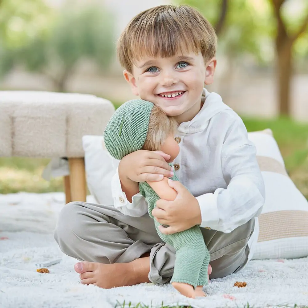 Miniland Puppe Anatomisch korrekt Down Syndrom Junge caucasian 38cm (inkl. Kleidung) – Bild 5