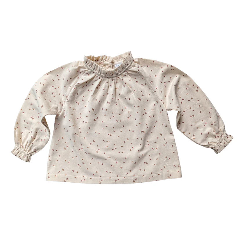 Lille Havn Flanellbluse mit Rüschenkragen – Bild 2