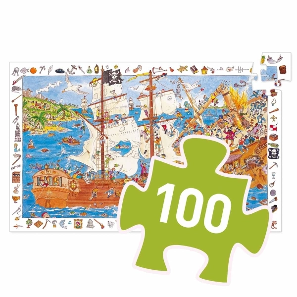 djeco Wimmelpuzzle: Piraten - 100 Teile – Bild 5