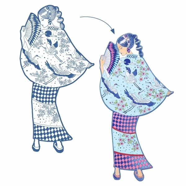 djeco Ausmalbilder: Demoiselles Laura – Bild 4