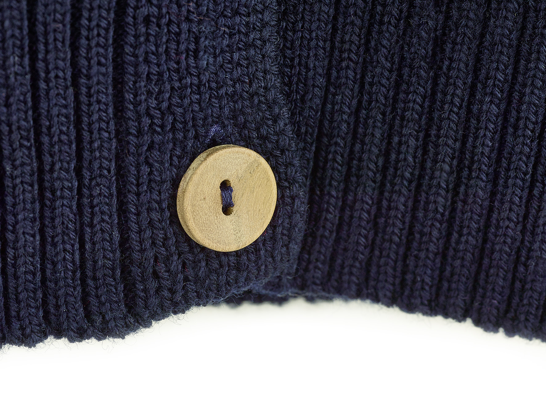 Halfen Grobstrick Cardigan Marine – Bild 4