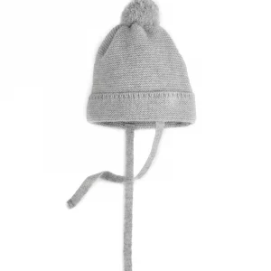 Halfen Cashmere Bommelmütze grau