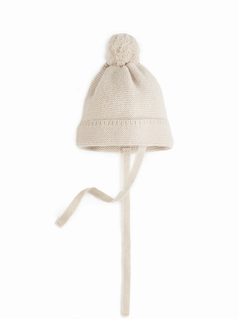 Halfen Cashmere Bommelmütze Vanilla