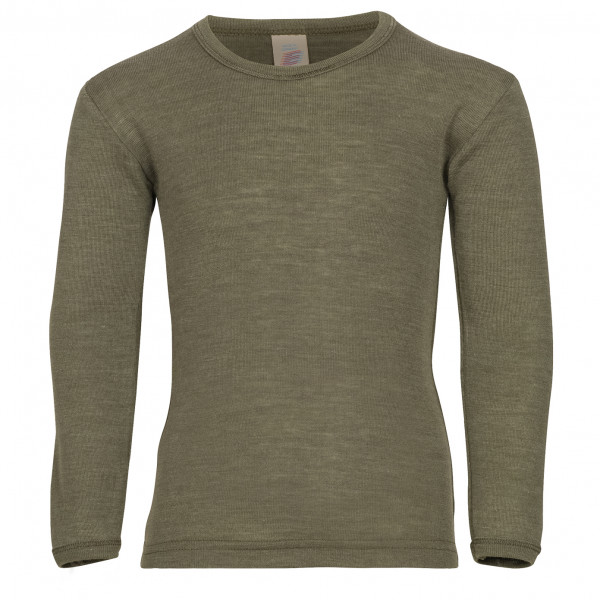 Engel Langarmshirt Wolle/Seide Olive – Bild 3