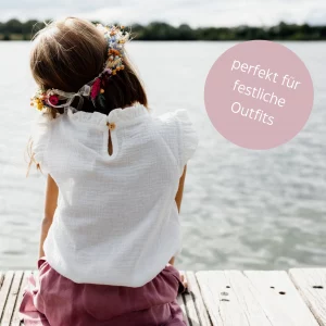 Lille Havn Musselin Bluse weiß