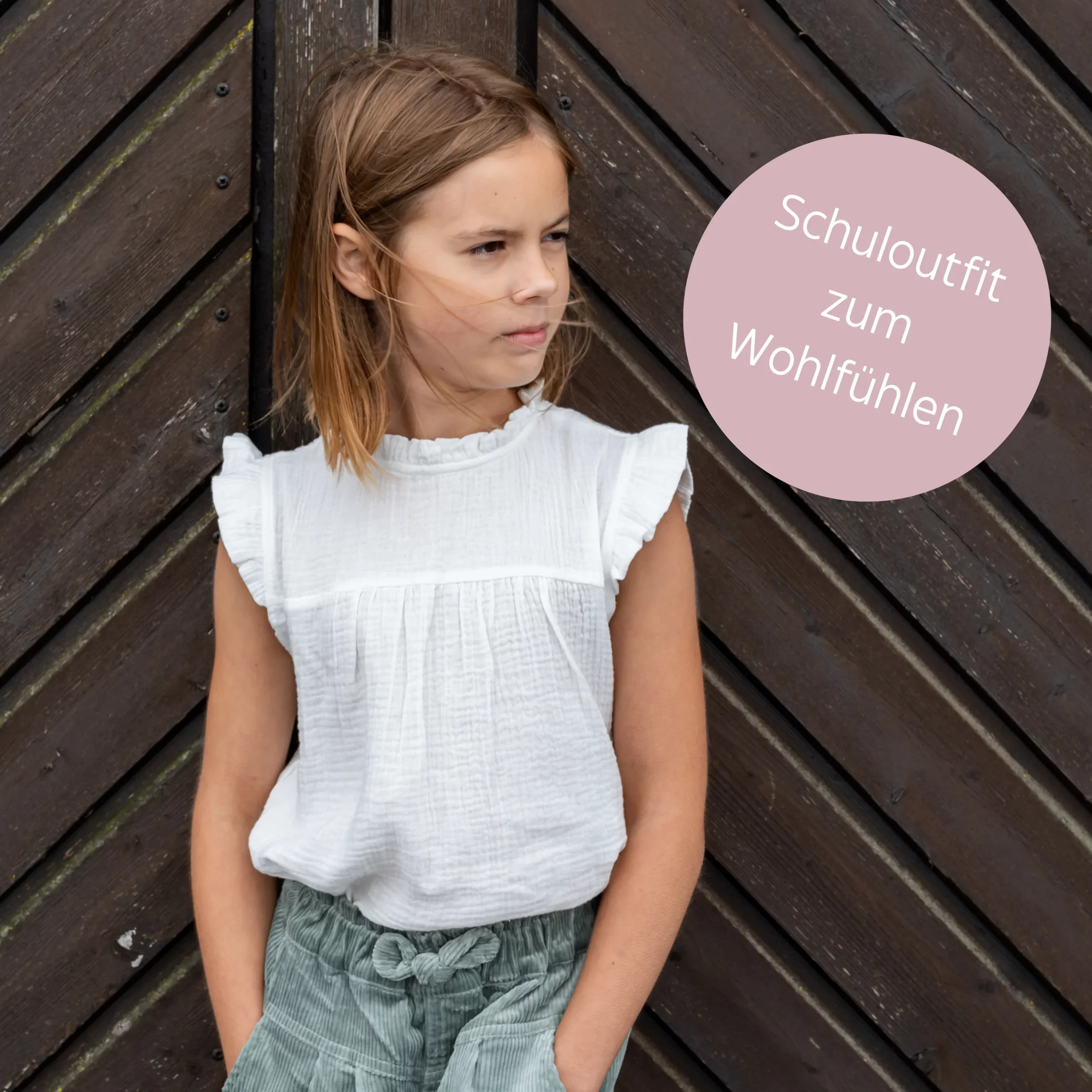 Lille Havn Musselin Bluse weiß – Bild 2