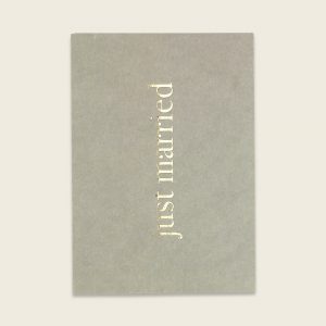 ava&yves Postkarte mint mit Goldeffekt – just married