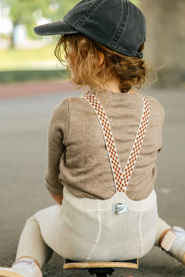 Silly Silas Footless Cotton Tights Cream blended checked – Bild 5