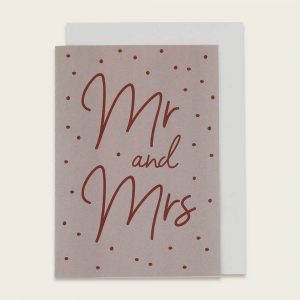 ava&yves Klappkarte dunkelrose – “Mr. and Mrs.”