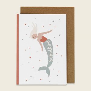 ava&yves Klappkarte Meerjungfrau – Schulkind