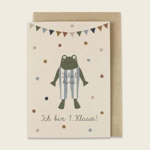 ava&yves Klappkarte Frosch – Ich bin 1. Klasse
