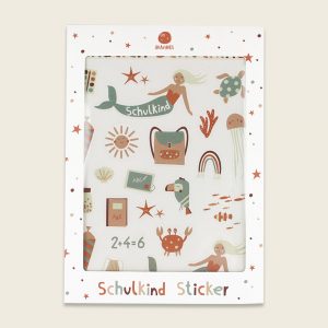 ava&yves Klebe-Sticker zur Einschulung – Meerjungfrau mit Glitzereffekten