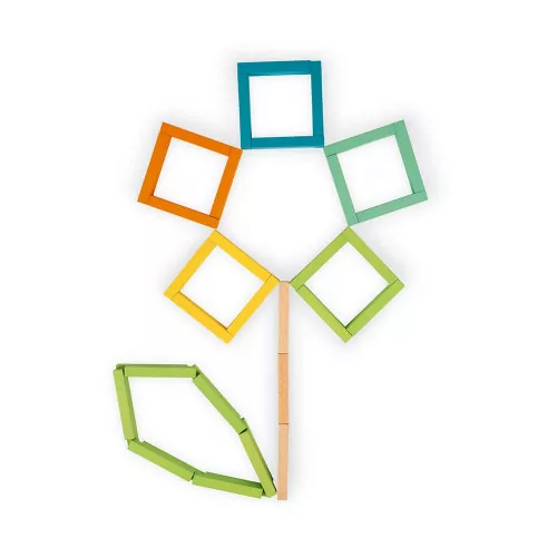 Janod Konstruktionsset 100 Teile Holz – Bild 10