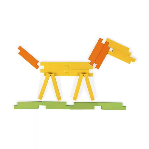 Janod Konstruktionsset 100 Teile Holz – Bild 7