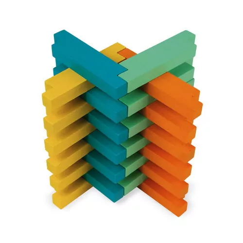 Janod Konstruktionsset 100 Teile Holz – Bild 5