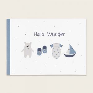 ava&yves Hallo Wunder puderblau, 24 Seiten