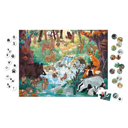 Janod 81-teiliges Puzzle Die Spuren der Tiere - WWF®-Partnerschaft – Bild 4