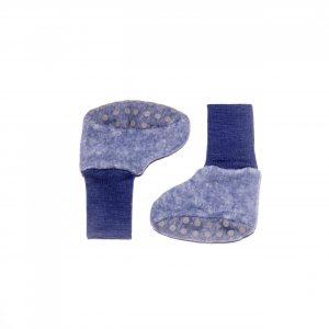 Cosilana Babyschuhe Wolle/Baumwollfleece blau