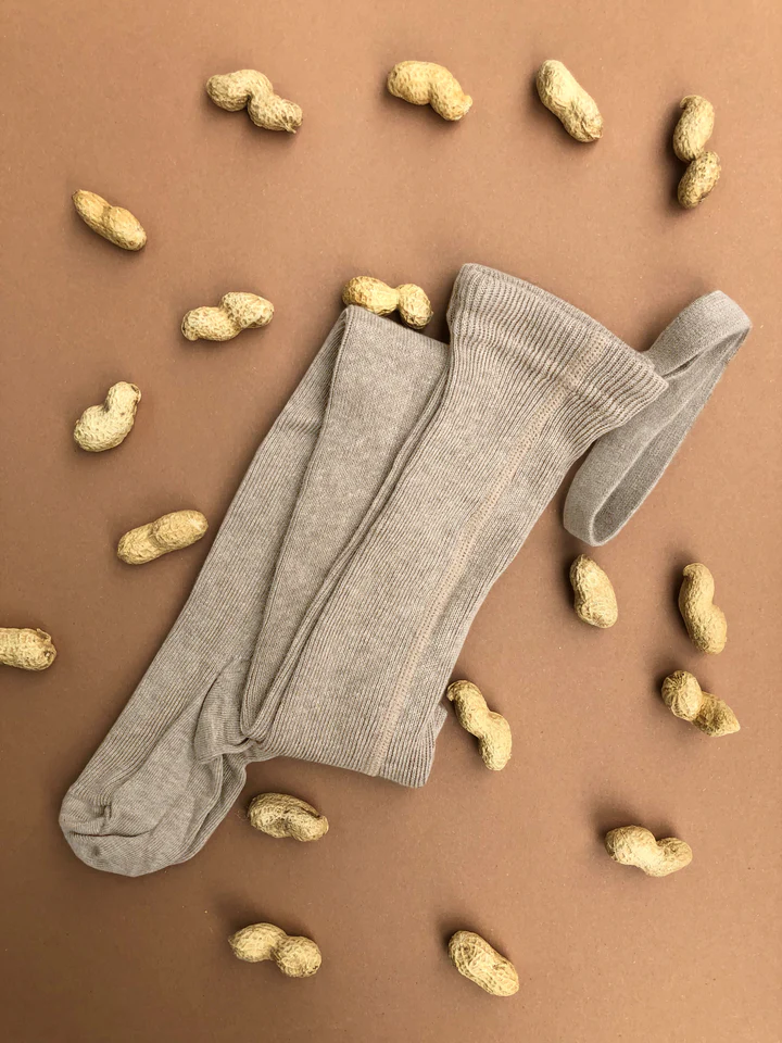 Silly Silas Footed Cotton Tights (GOTS) Peanut Blend – Bild 5