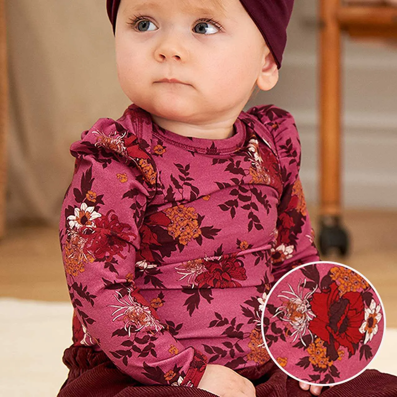 Müsli Langarmbody Blümchen – Bild 3