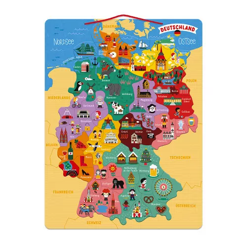 Janod Magnetische Landkarte Deutschland (Holz) – Bild 4