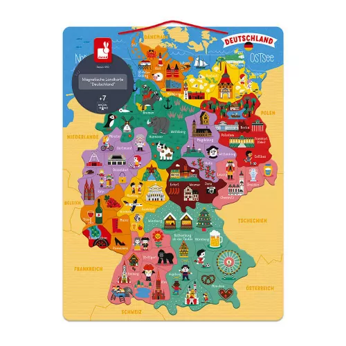 Janod Magnetische Landkarte Deutschland (Holz) – Bild 6