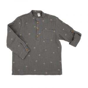 Maximo GOTS MINI BOY-Hemd, langer Arm Musselinstoff