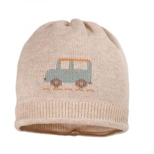 Maximo GOTS BABY BOY-Mütze, randlos Jacquard Jeep