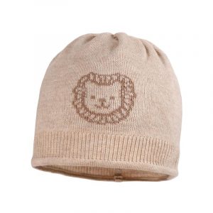 Maximo GOTS BABY BOY-Mütze, randlos Jacquard Löwe