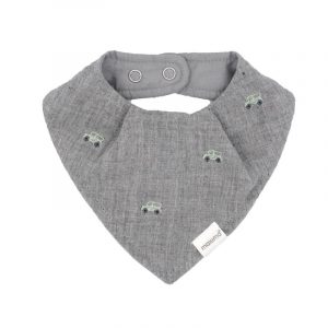 Maximo GOTS BABY-Tuch, Druckknopf Musselinstoff bestickt, Futter