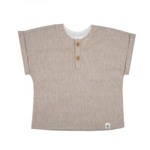 Maximo BABY BOY-Hemd kurzer Arm Leinenmischung