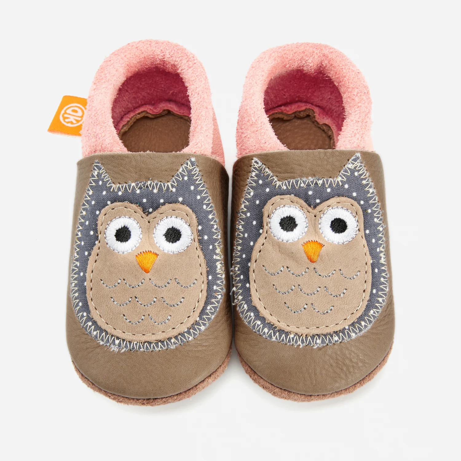Orangenkinder SOFT Hausschuhe Eulalia die Eule