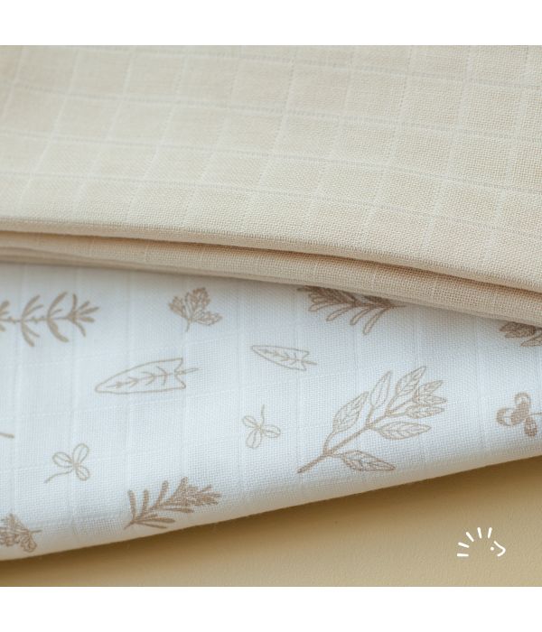 popolini 2x Mullwindel Baumwolle GOTS – Bild 2