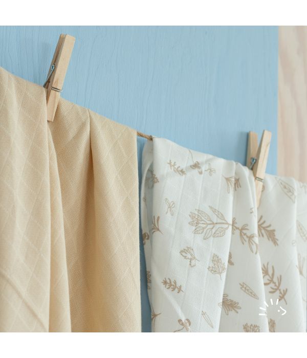 popolini 2x Mullwindel Baumwolle GOTS – Bild 3