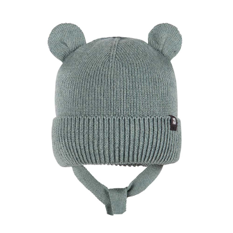 Pure Pure Baby Bindemütze Wolle/Seide