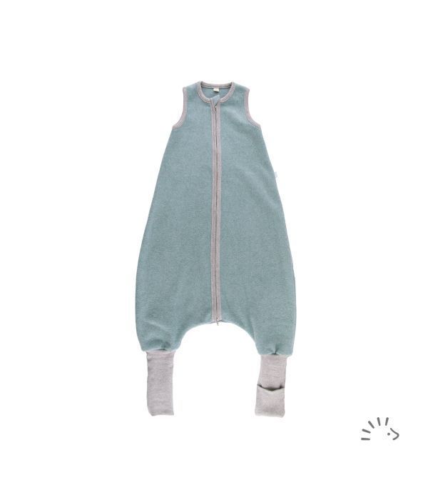 popolini Schlafsack mit Beinen Baumwollfleece GOTS