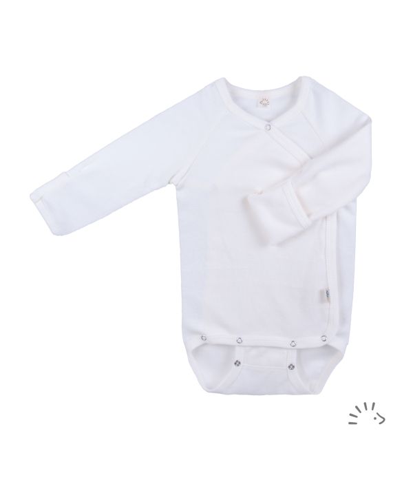 popolini Wickelbody langarm Feinripp GOTS