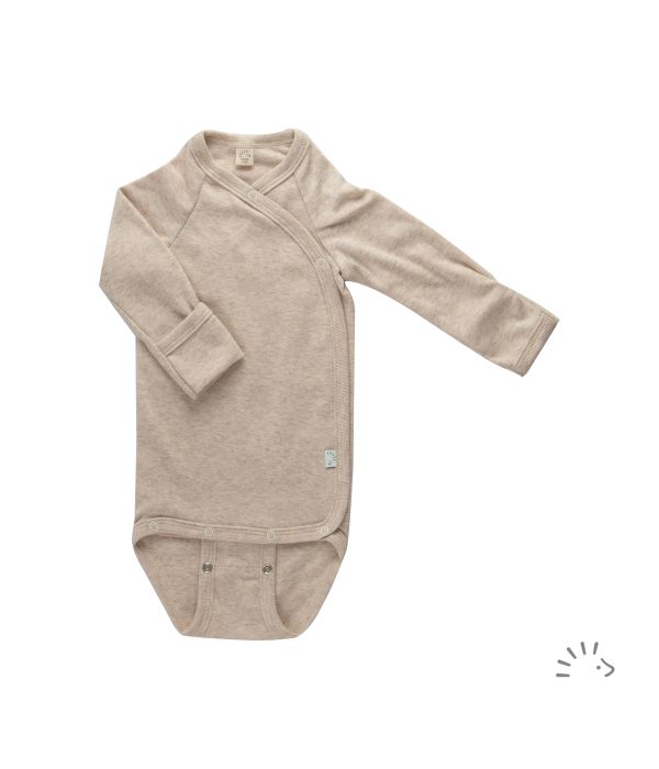 popolini Wickelbody langarm Feinripp GOTS