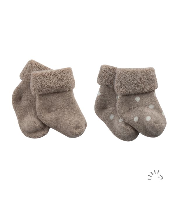 popolini 2 Paar Babysöckchen Baumwolle-Elasthan GOTS