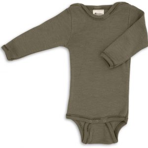 Engel Olive Baby Body langarm, mit Druckknöpfen GOTS