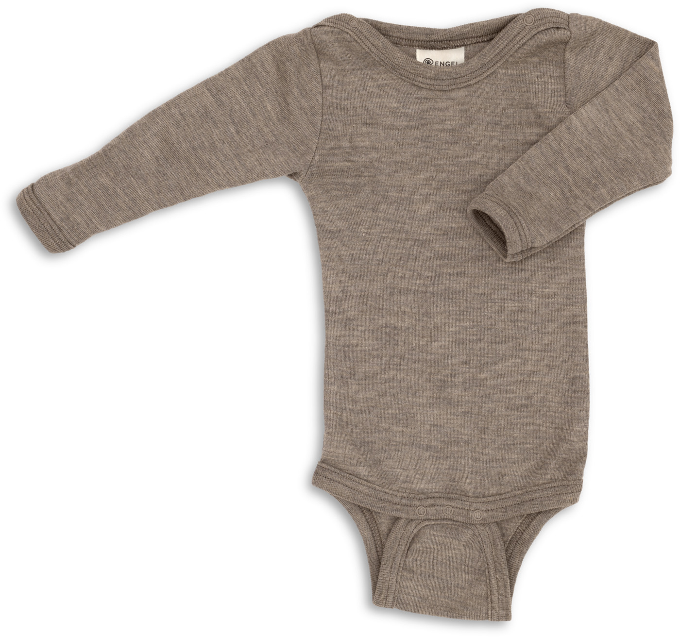 Engel Natur Baby Body langarm, mit Druckknöpfen GOTS